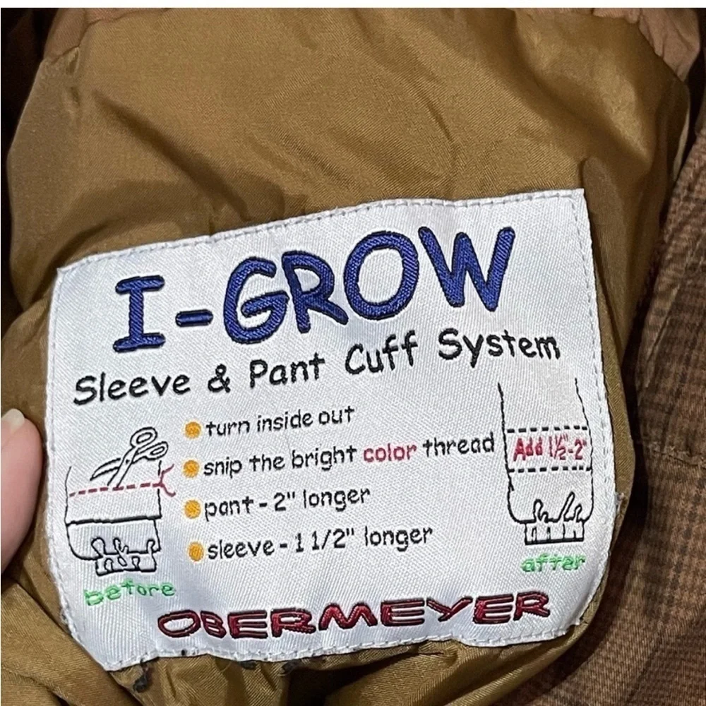 Obermeyer Boy’s Brown I Grow Bib Ski Pants Sz 5